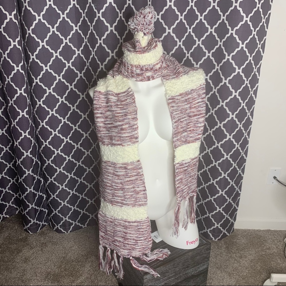 Winter Beanie and Scarf with Sherpa